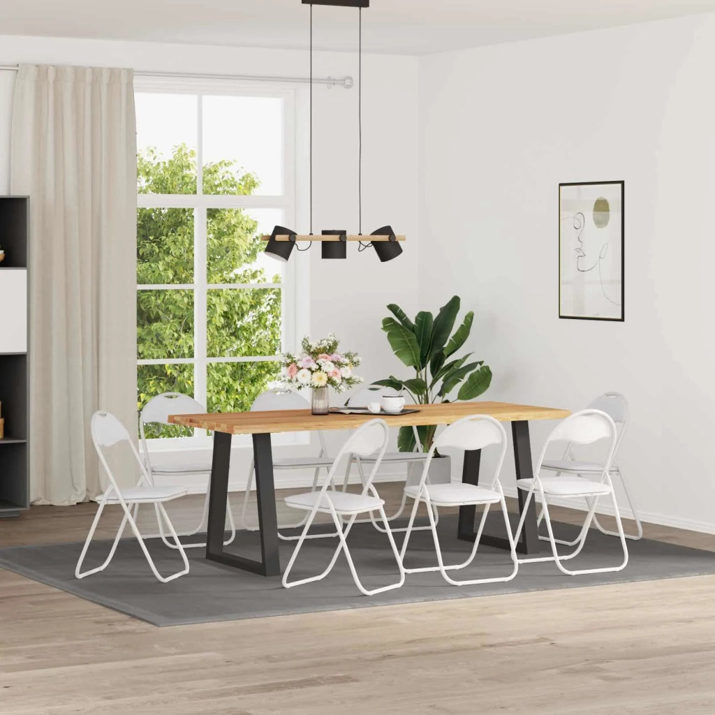 Sedia pieghevole 8 pcs Bianco 48 x 43,5 x 81 cm Pelle Sintetica 42029051