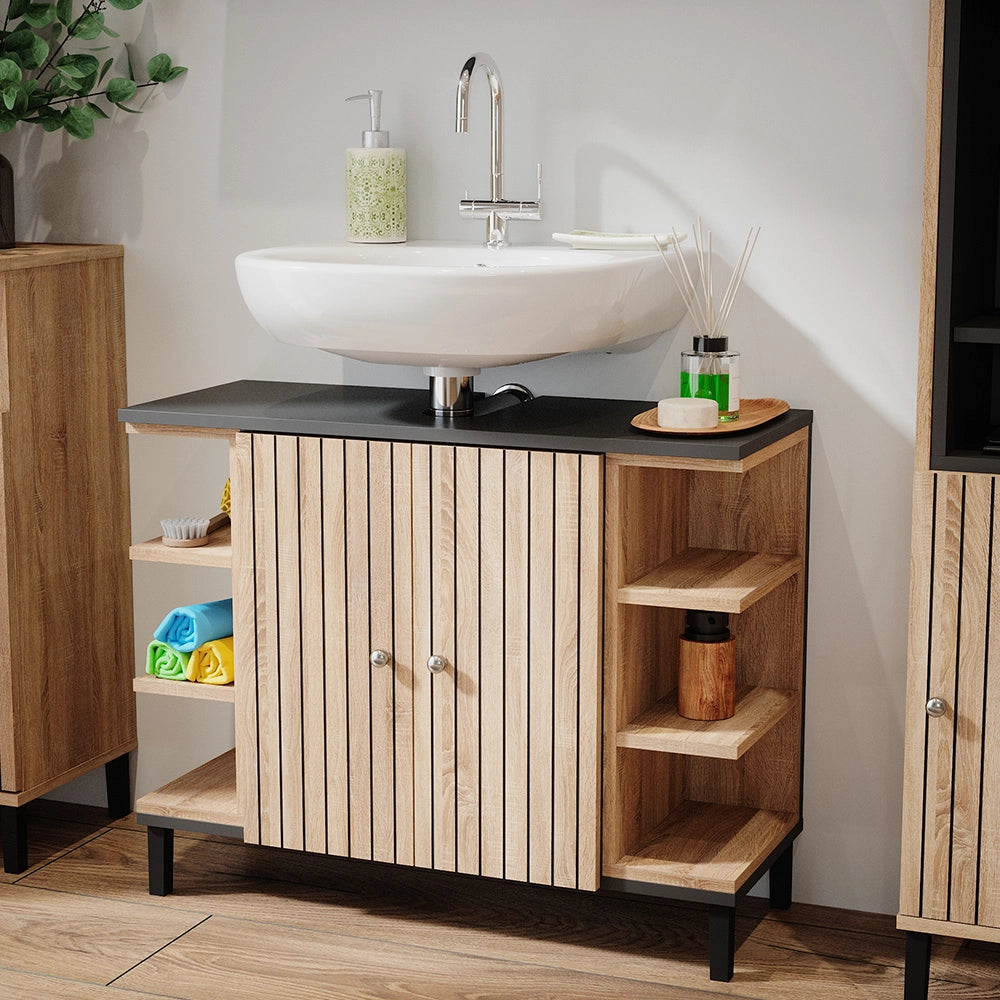 Vicco Mobile sottolavabo per bagno Sonoma 79.6 x 64 cm con 2 porte