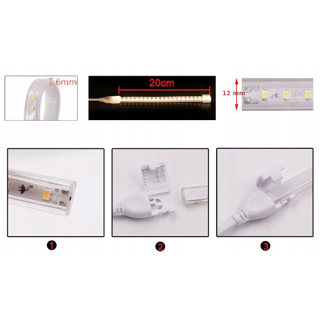 Alimentatore/Stabilizzatore per Strisce LED 230V SMD2835 – Cavo Bianco 33cm, 8A, 50m COB