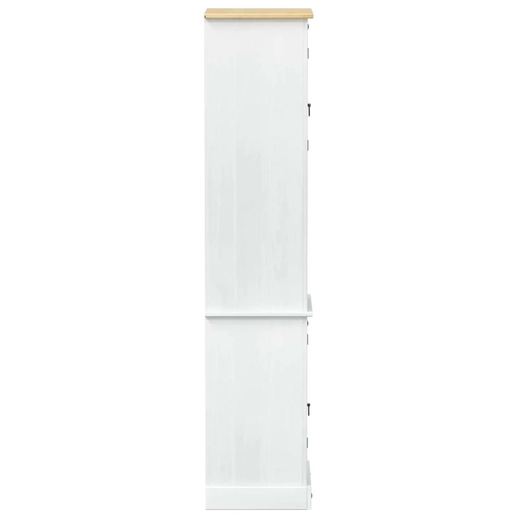 Mobile da Bagno con porta Bianco 50 x 40 x 185 cm Pino massello 42024958