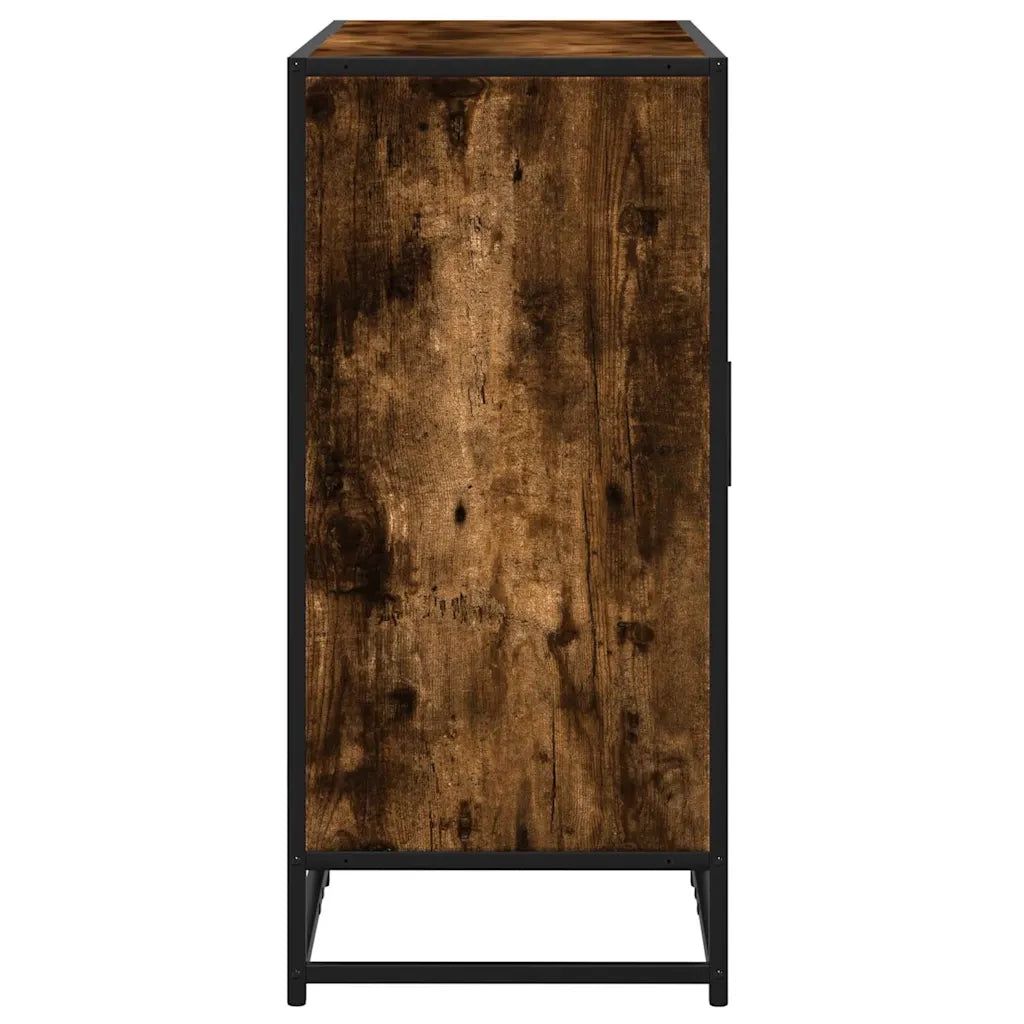 Credenza Rovere Fumo 94x35x76 cm in Legno Multistrato 849006