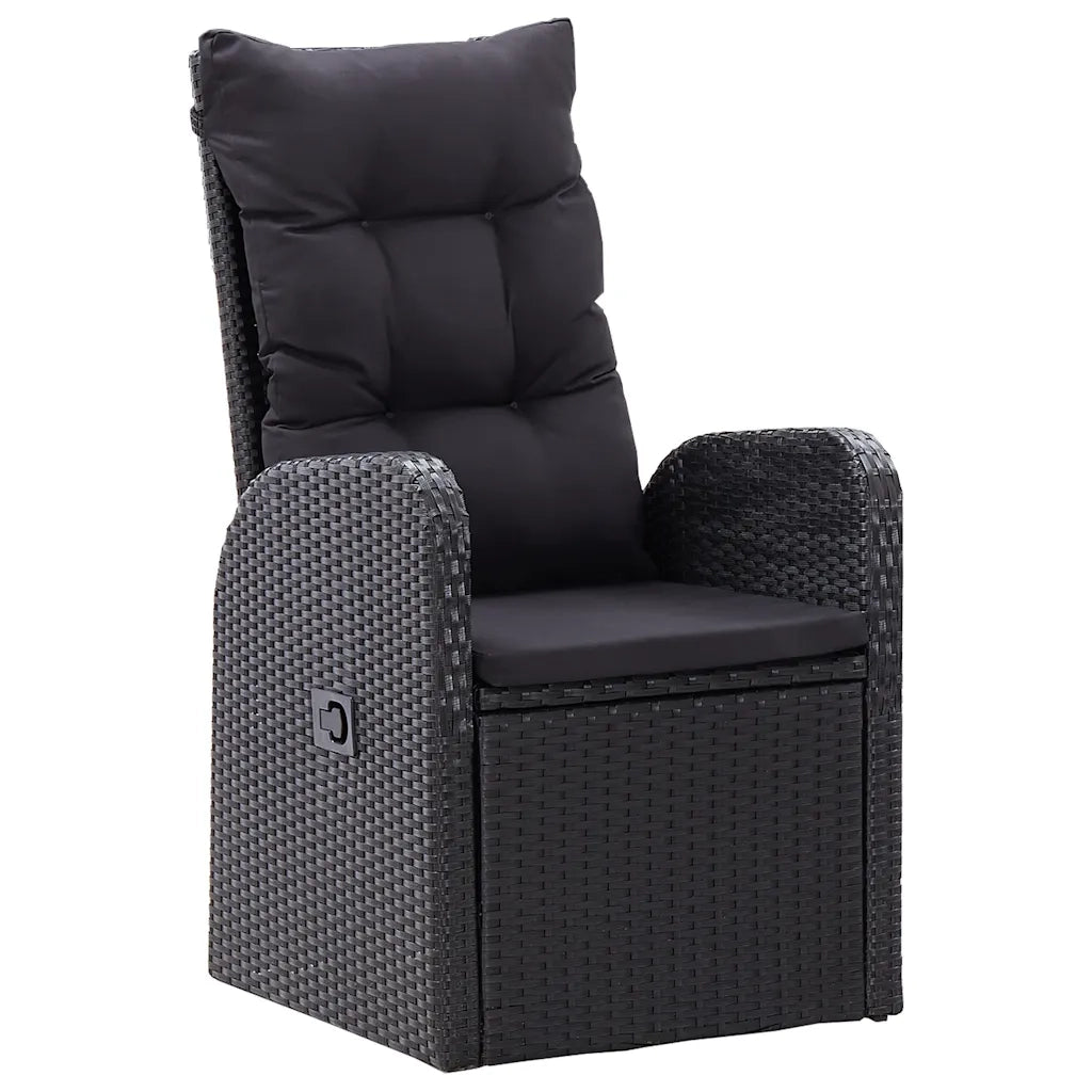 Set Mobili da Pranzo per Giardino 3 pz | Set Salotto da Giardino Nero