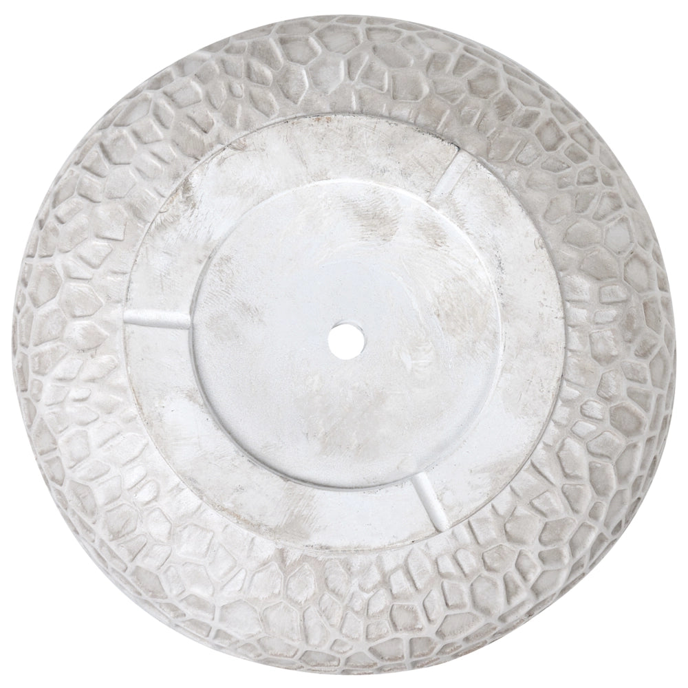 Vaso da fiori beige chiaro Fioriera in fibra di argilla per uso interno ed esterno Rotonda 41 x 41 x 43 cm Decorativa Design moderno Soggiorno Giardino