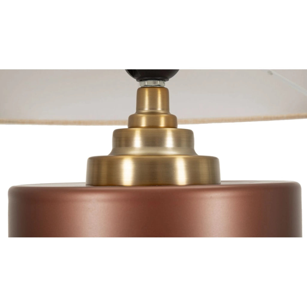 Lampada da Tavolo VKH727, Marrone, Vetro, 56,5x36,5x36,5 cm