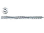 100pz viti per calcestruzzo testa cilindrica torx zincata bianca - ø mm.7,5x122 cod:ferx.fer267960