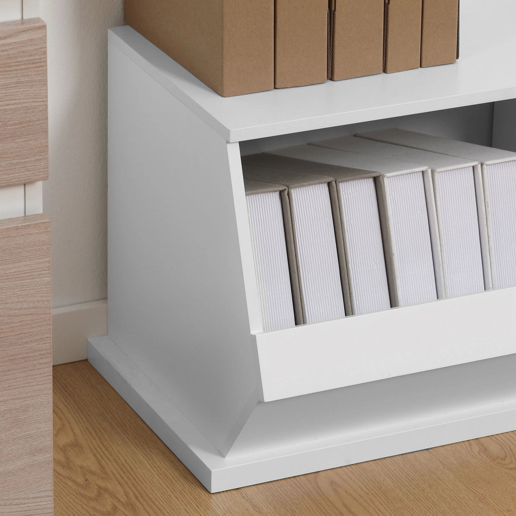 Cassettiera 2 cassetti in MDF ¨C zephmum ¨C bianco 90x36x35 cm