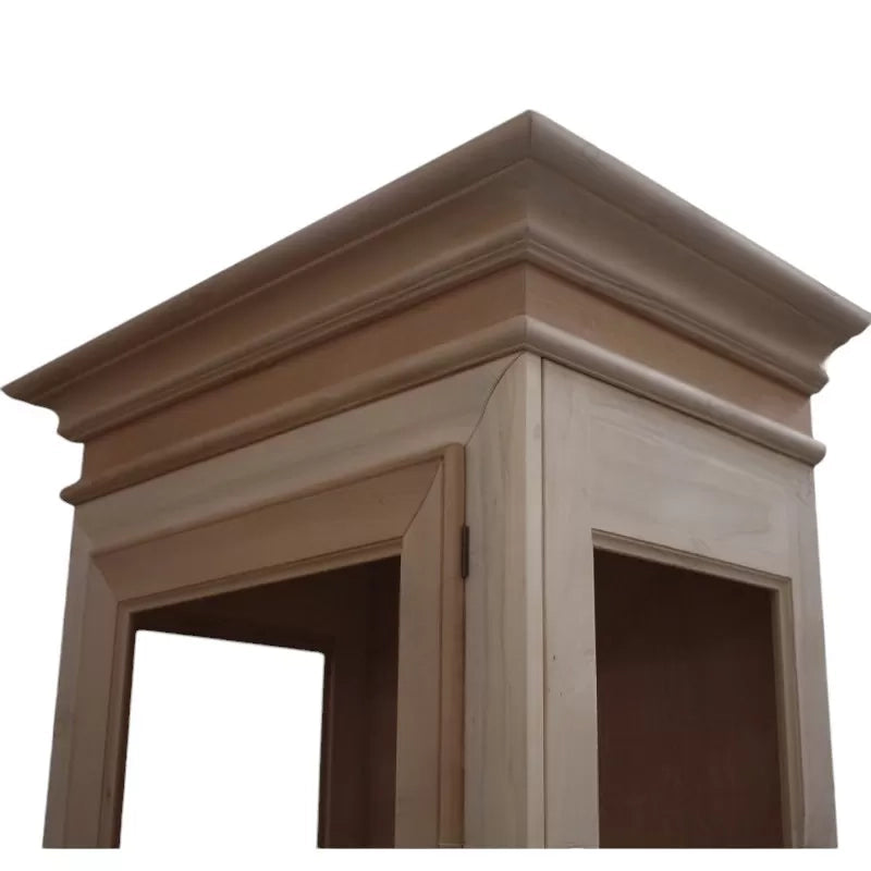 Vetrina classica 1 porta dx-sx in legno grezzo l.86 p.51 h.215 (3127) - Mobili 2G
