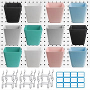 Accessori per pegboard - Contenitori di supporto per ago 12 pezzi - Accessori per garage, banco di lavoro, organizzatore di cucina