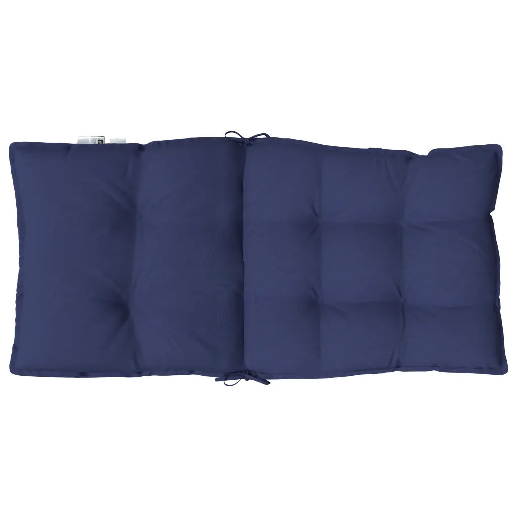 Cuscini Sedia Schienale Basso 4 pz Blu Marino in Tessuto Oxford 377738