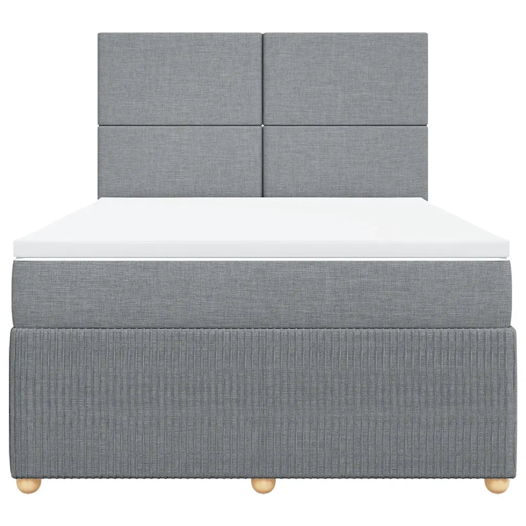 Giroletto a Molle con Materasso Grigio Chiaro 160x200cm Tessuto 3292100