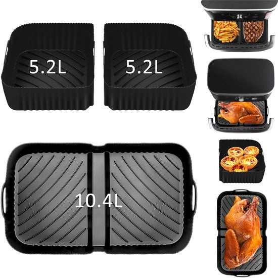 Accessori per friggitrice a vapore per AF500EU 10,4 L, 3 pezzi di stampo in silicone, accessori riciclabili per friggitrice a vapore AF500EU 10,4 litri