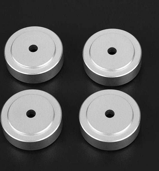 Piedini in Alluminio 4 pezzi Spighe Ringverificatore Altoparlante Base di Dampening - 30x10mm - Verificatore Piedini Dampening Pads - Dampening Mat Universale - 2 Colori.