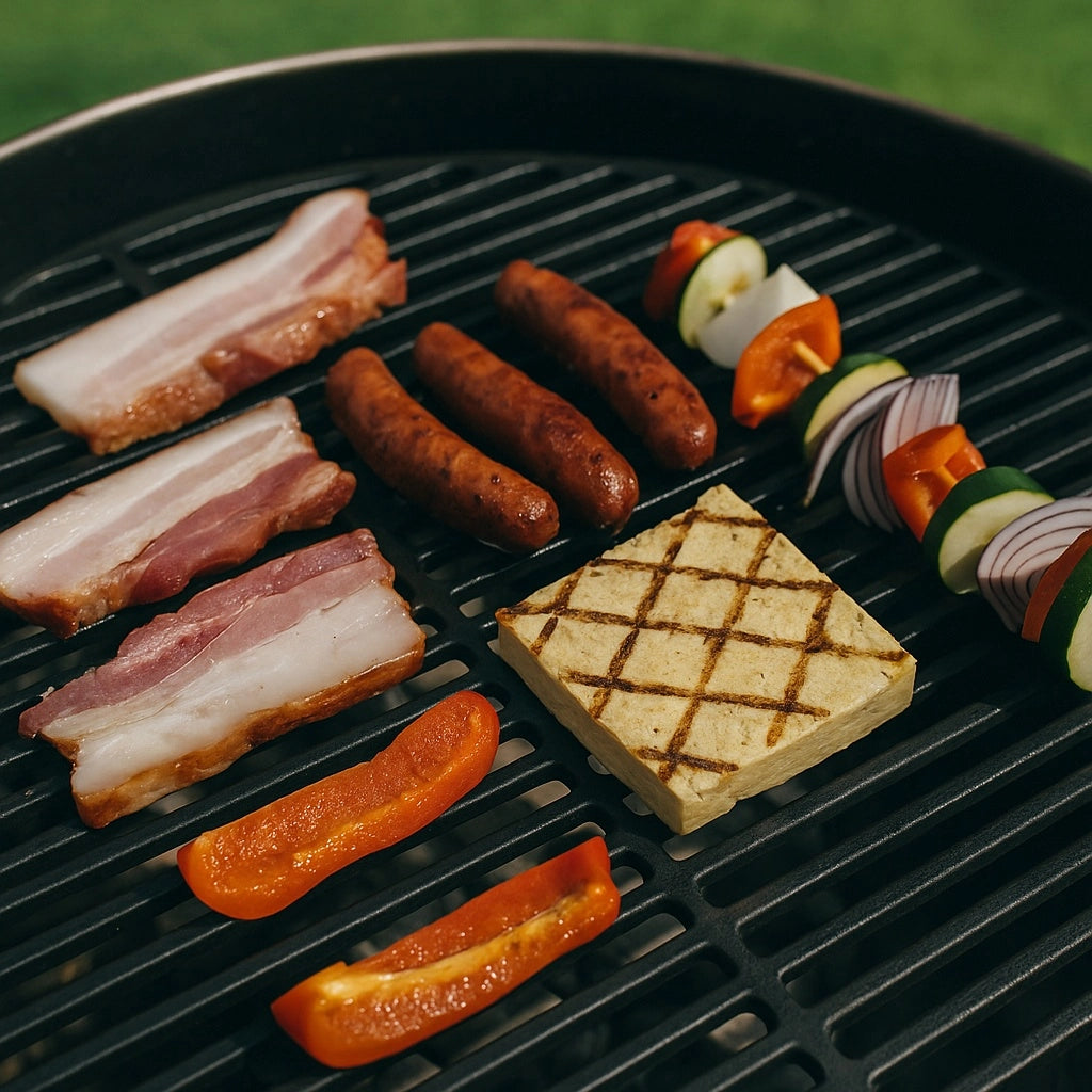 Griglia rotonda in ghisa 54,5 cm per barbecue tondo a carbone e a gas, kettle BBQ