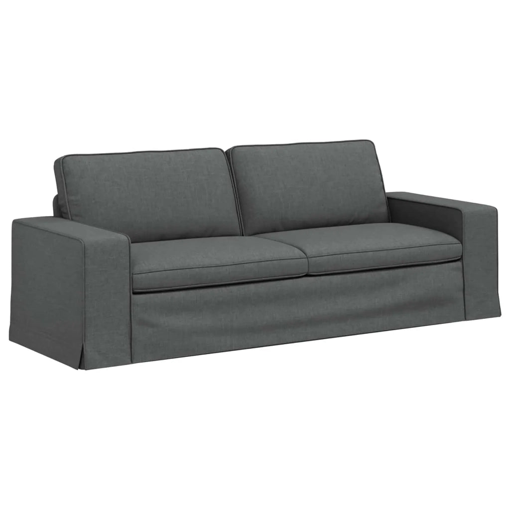 Set di divani 2 pcs Grigio scuro 222 x 80 x 82 cm Tessuto