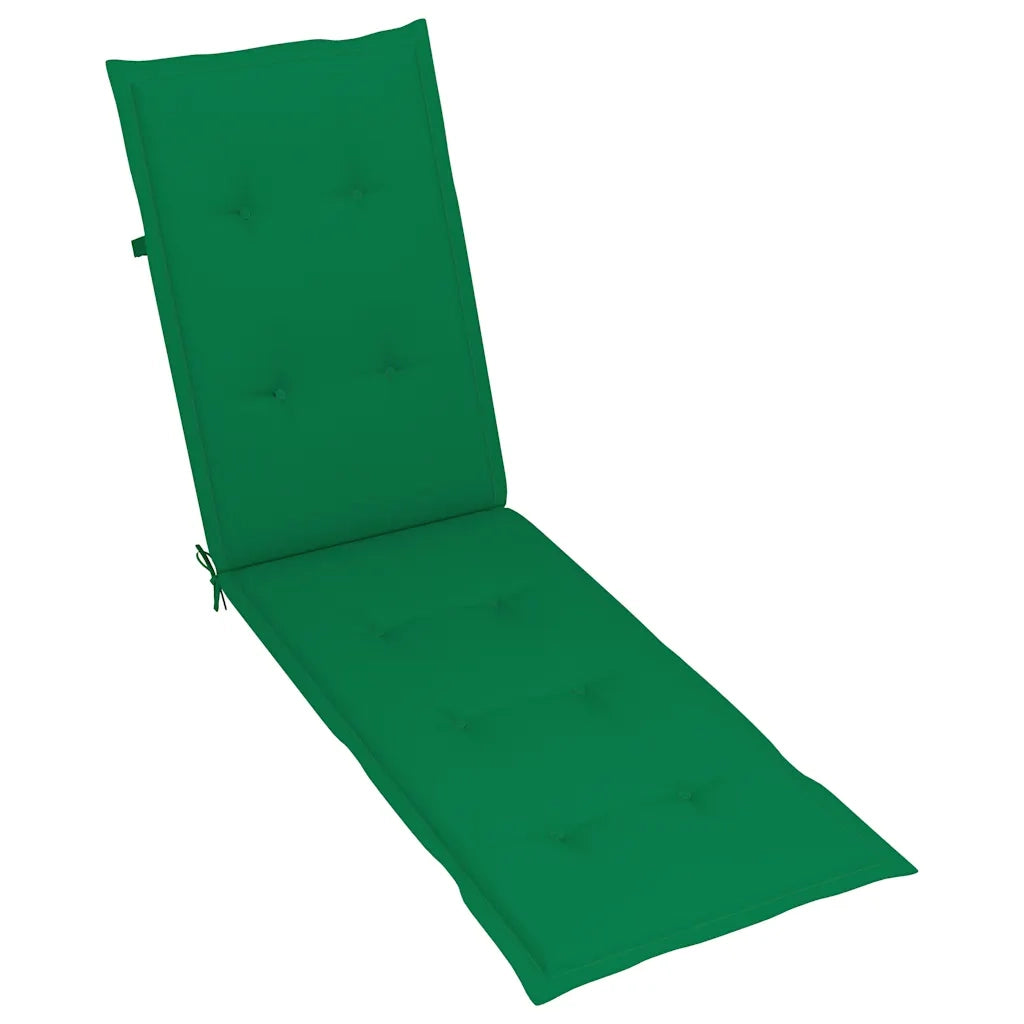 Sdraio da Esterni con Poggiapiedi e Cuscino Massello di Acacia cod mxl 74969