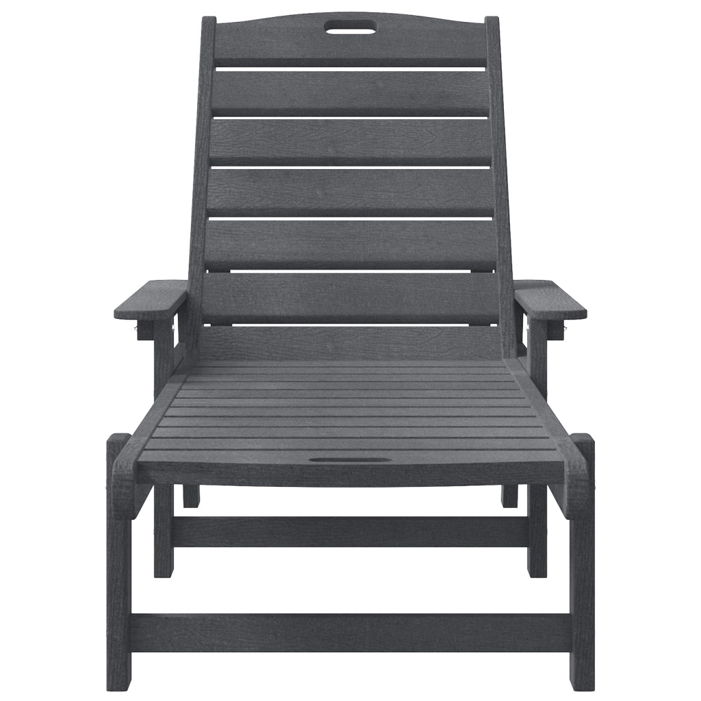 Lettino prendisole Grigio Chiaro 53x162x98.5 cm HDPE