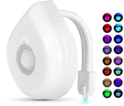 Lampada da bagno con sensore di movimento LED a 16 colori, luce notturna intensa (batterie non inclusa)