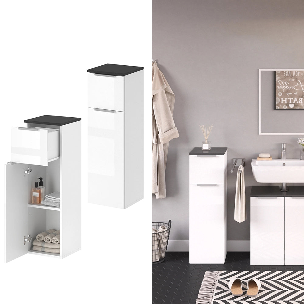 Vicco Mobiletto bagno Bianco lucido 30 x 95 cm