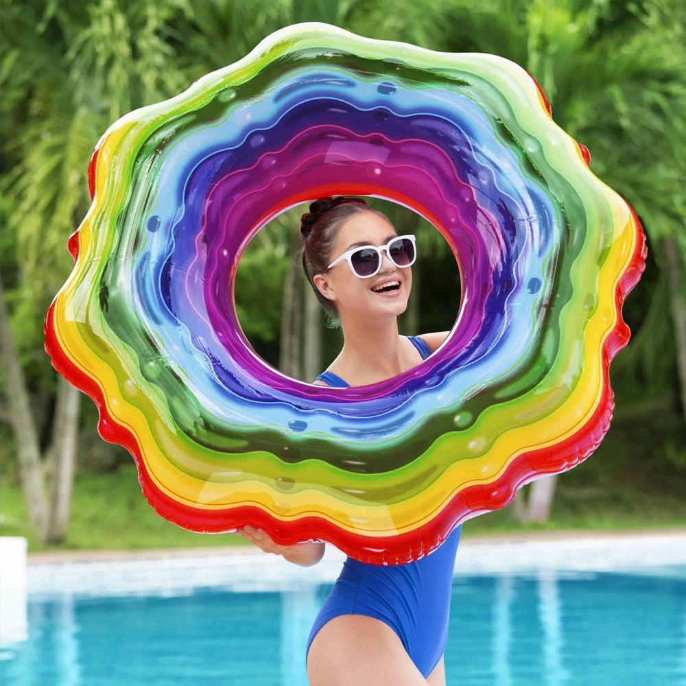 Trade Shop - Bestway Salvagente Ciambella Gonfiabile Rainbow Arcobaleno Piscina Nuoto Mare -
