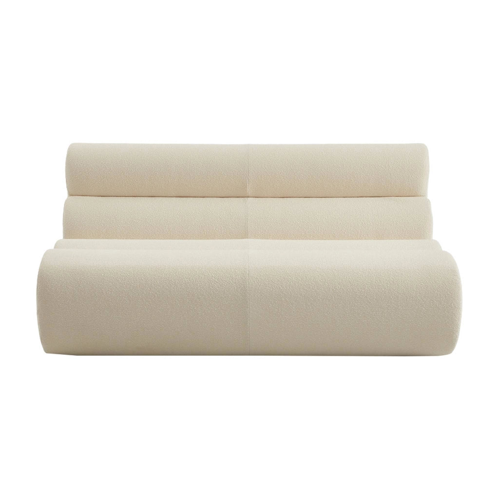 Poltrona bouclé strutturata, 2 posti, bianco