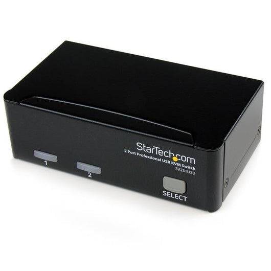 Startech.com kit switch kvm usb professionale a 2 porte con cavi - SV231USBGB