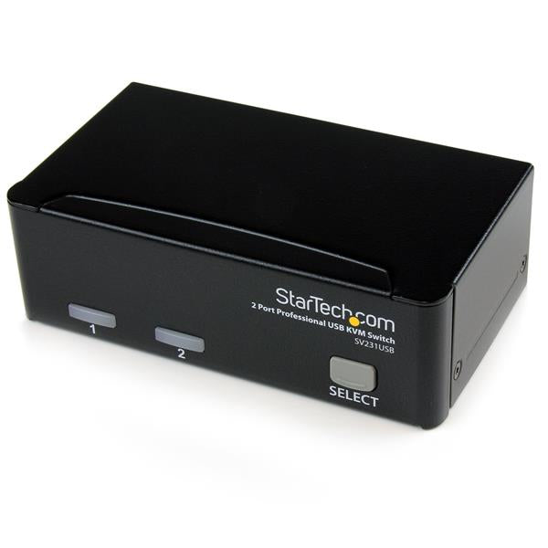 Startech.com kit switch kvm usb professionale a 2 porte con cavi - SV231USBGB