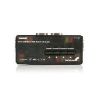 Startech.com kit switch kvm usb con audio e cavi 4 porte, colore nero - SV411KUSB