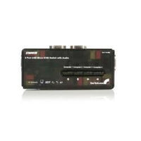 Startech.com kit switch kvm usb con audio e cavi 4 porte, colore nero - SV411KUSB