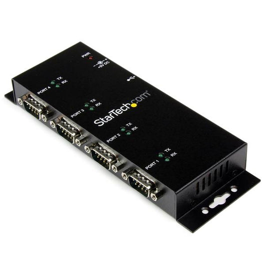 Startech.com hub adattatore seriale usb a db9 rs232 4 porte - guide din industriali e montabile a parete - ICUSB2324I