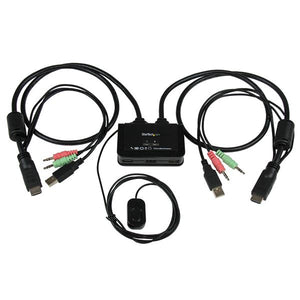 Startech.com switch kvm cavo hdmi usb 2 porte con audio e switch remoto – alimentazione usb - SV211HDUA