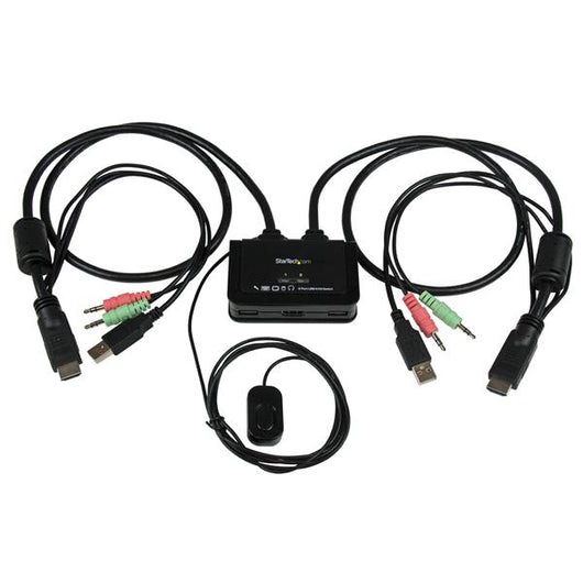 Startech.com switch kvm cavo hdmi usb 2 porte con audio e switch remoto – alimentazione usb - SV211HDUA
