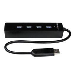 Startech.com hub portatile usb 3.0 superspeed a 4 porte - perno e concentratore per notebook o ultrabook usb 3.0 con cavo integrato - ST4300PBU3