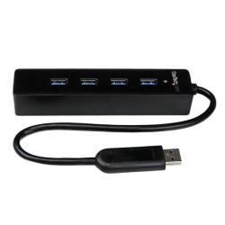 Startech.com hub portatile usb 3.0 superspeed a 4 porte - perno e concentratore per notebook o ultrabook usb 3.0 con cavo integrato - ST4300PBU3