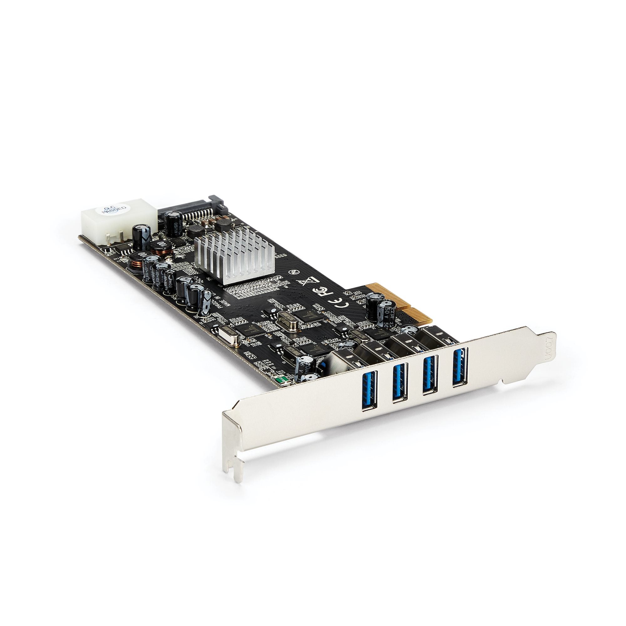 Startech.com adattatore scheda superspeed usb 3.0 con 4 porte pci express (pcie) con 4 canali da 5 gbps dedicati - uasp - alimentazione sata/lp4 - PEXUSB3S44V