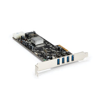 Startech.com adattatore scheda superspeed usb 3.0 con 4 porte pci express (pcie) con 4 canali da 5 gbps dedicati - uasp - alimentazione sata/lp4 - PEXUSB3S44V