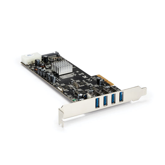 Startech.com adattatore scheda superspeed usb 3.0 con 4 porte pci express (pcie) con 4 canali da 5 gbps dedicati - uasp - alimentazione sata/lp4 - PEXUSB3S44V
