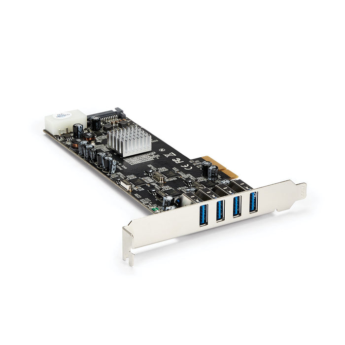 Startech.com adattatore scheda superspeed usb 3.0 con 4 porte pci express (pcie) con 4 canali da 5 gbps dedicati - uasp - alimentazione sata/lp4 - PEXUSB3S44V
