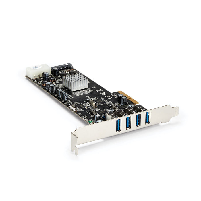 Startech.com adattatore scheda superspeed usb 3.0 con 4 porte pci express (pcie) con 4 canali da 5 gbps dedicati - uasp - alimentazione sata/lp4 - PEXUSB3S44V