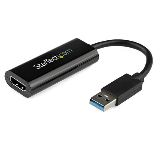 Startech.com adattatore da usb 3.0 a hdmi - 1080p (1920x1200) - sottile/compatto convertitore video da usb type-a a hdmi per monitor - nero - solo windows - USB32HDES