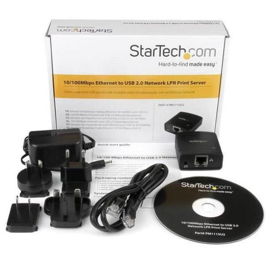 Startech.com server di rete per stampante ethernet 10/100 mbps con porta usb 2.0 - PM1115U2