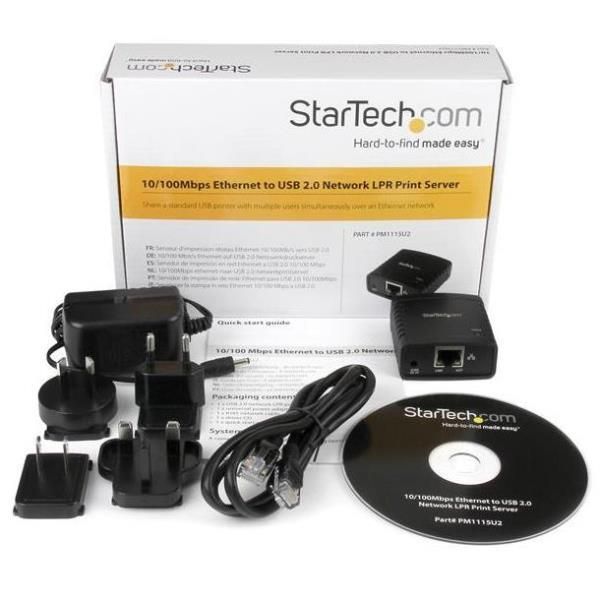 Startech.com server di rete per stampante ethernet 10/100 mbps con porta usb 2.0 - PM1115U2