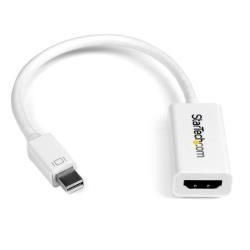 Startech.com adattatore mini displayport a hdmi attivo 2.0 4k 30hz - convertitore video mdp 1.2 a hdmi - dongle mini dp o thunderbolt 1/2 mac/pc a hdmi per monitor/tv/display - bianco - MDP2HD4KSW