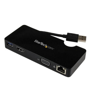 Startech.com mini docking station universale per laptop usb 3.0 con uscita hdmi/vga e gigabit ethernet usb3.0 - USB3SMDOCKHV