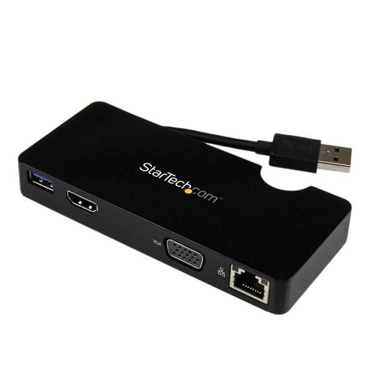 Startech.com mini docking station universale per laptop usb 3.0 con uscita hdmi/vga e gigabit ethernet usb3.0 - USB3SMDOCKHV
