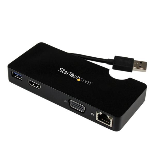 Startech.com mini docking station universale per laptop usb 3.0 con uscita hdmi/vga e gigabit ethernet usb3.0 - USB3SMDOCKHV