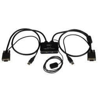 Startech.com switch commutatore kvm usb vga a 2 porte - alimentato via usb con pulsante di commutazione a distanza - SV211USB