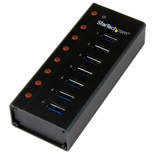 Startech.com hub usb 3.0 a 7 porte con case metallico - perno e concentratore usb 3.0 desktop/montabile a parete - ST7300U3M