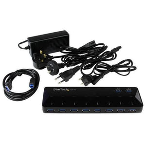 Startech.com hub usb 3.0 a 10 porte di ricarica e sincronizzazione - 2 porte x 1,5 amp - ST103008U2C