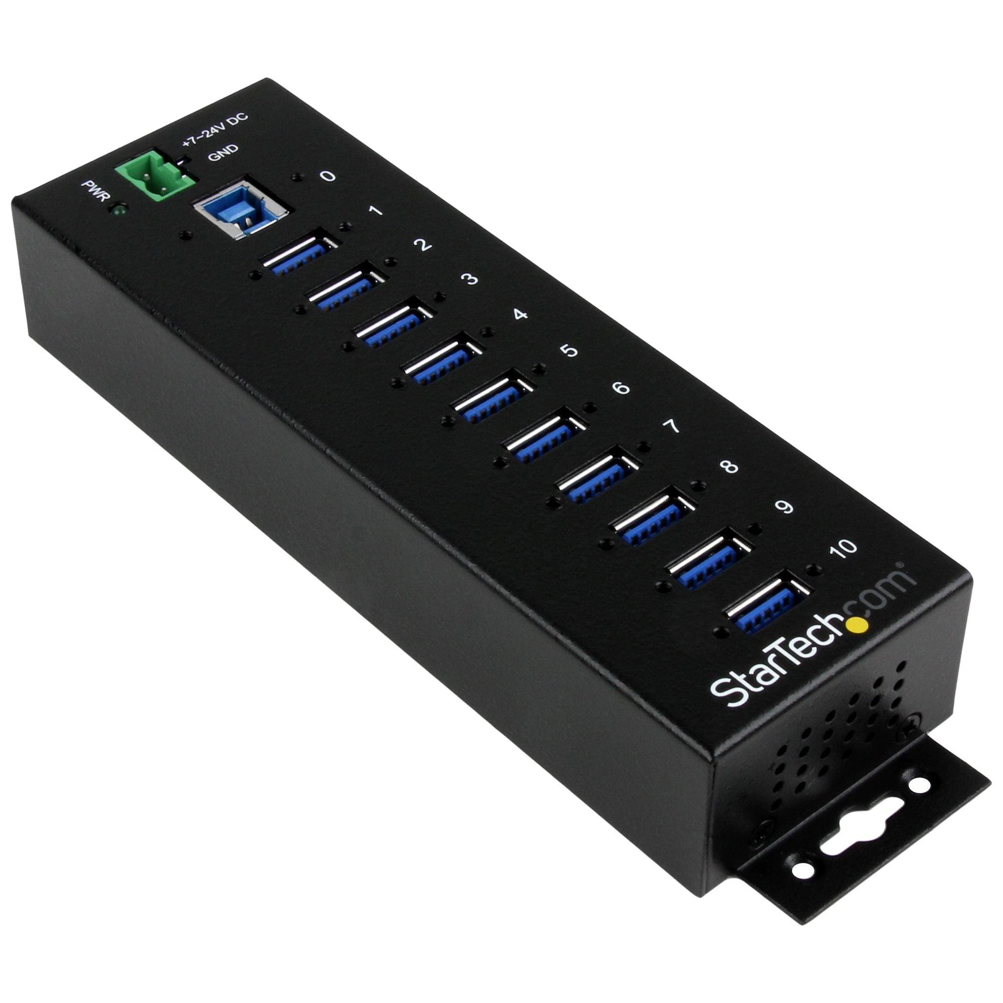Startech.com hub industriale usb 3.0 a 10 porte - perno e concentratore usb 3.0 con esd e protezione da sovratensioni - ST1030USBM