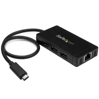 Startech.com hub usb 3.0 (5gbps) a 3 porte con usb-c e ethernet gigabit - include adattatore di alimentazione - HB30C3A1GE
